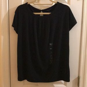 Black scoop neck Work shirt